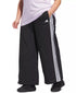 adidas Plus Size 3-Stripe Trim Woven Track Pants Black 3X
