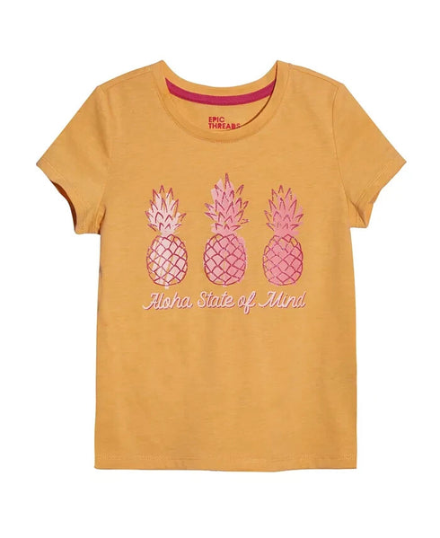 EPIC THREADS Toddler Girls Pineapple Graphic T-shirt Yellow Size 2T