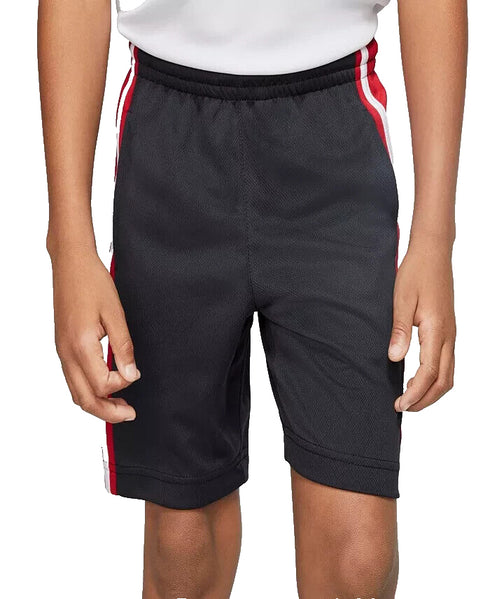 JORDAN Toddler Boys Dri-Fit Mesh Shorts Black w/ Red & White Stripe Size 2T