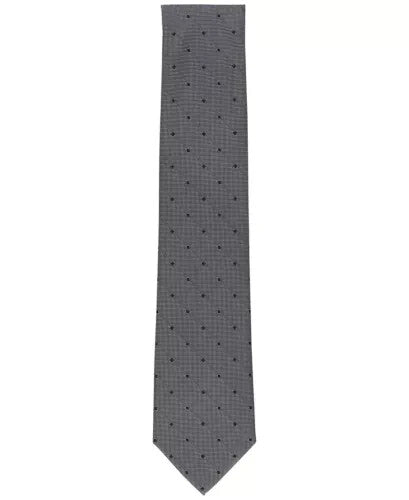 Club Room X7345 Men's Classic Dot Tie, Black, One Size
