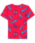 SPIDER-MAN Hybrid Toddler Boys Spiderman All Over Print Short Sleeve T-shirt 2T