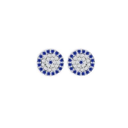 Marc & Marcella x Bloomingdale's Diamond Synthetic Sapphire Circle Stud Earrings