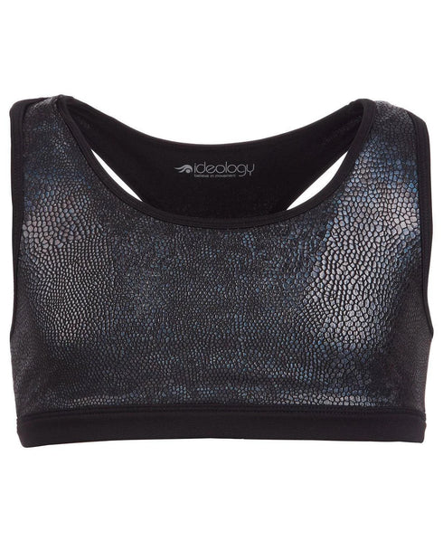 Ideology Big Girls Crackle-Print Sports BraSize 16 (XL)