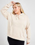 Nike Plus Size Active Sportswear Club Hooded Fleece Sweatshirt Beige 1X