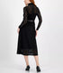 Anne Klein Women's Lace Long-Sleeve Mock Neck Dress Black S