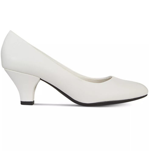 Easy Street Fabulous Pumps Round Toe Solid Slip On White 7.5W