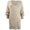 Free People Women's Sz XS Say Hello Taupe Alpaca Wool Pullover Sweater Tunic