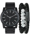 INC Men's Black-Tone Bracelet Watch 45mm & 2-Pc. Bracelet Set