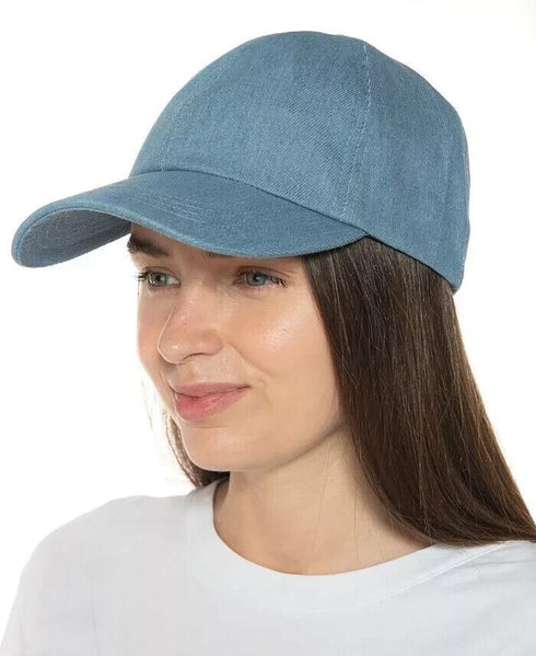 Jenni Washed Baseball Hat Women's One Size Denim Blue