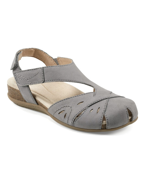 Earth Women's Birdine Cutout Flat Slingback Sandals Gray 8W