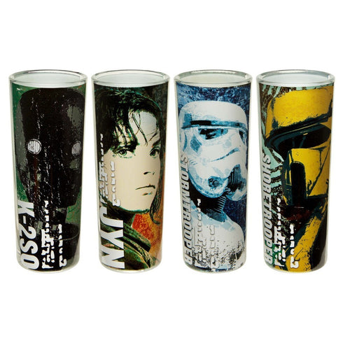 Zak Drinkware Set - Rogue One: A Star Wars Story Mini Shot Glasses 4 pack - 2oz