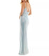 Speechless Juniors' Iridescent Sequin Surplice Gown Sky Blue 5