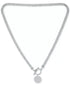 GIANI BERNINI Cubic Zirconia Pavé Disc 17" Toggle Necklace in Sterling Silver