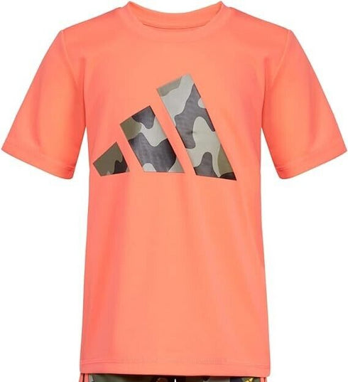 adidas Kids' Graphic Polyester T-Shirt Light Orange Size 2T
