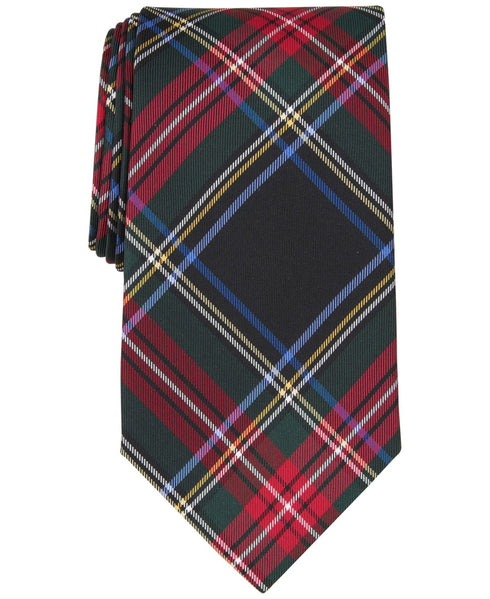B by Brooks Brothers Men's Classic Tartan Plaid Tie Green One Size