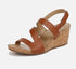 Naturalizer Womens Solid Adria Wedge Sandals Toffee Faux Leather 11W