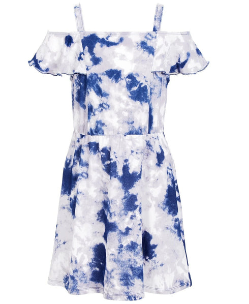 Epic Threads Super Soft Toddler Girls Tie-Dyed Cold-Shoulder Dress Size 2T