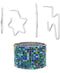 Steve Madden Silver-Tone Multicolor Pavé Stretch Bracelet & 2-Pc. Hoop Earring