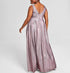 B Darlin Trendy Plus Size Sherri Shine Ball Gown Fuschia Silver 14W