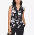 Calvin Klein Women Printed V-Neck Sleeveless Camisole Top Black White XL