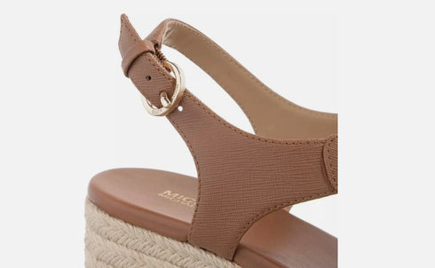 Michael Kors Laney Thong Espadrille Sandals Luggage 5.5M Brown
