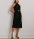 Lauren Ralph Lauren Women's Belted Velvet Halter Dress Emerald Green Velvet 6