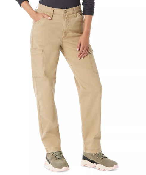 BASS OUTDOOR Women's High-Rise Slim-Leg Cargo Pants Kelp 4