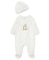 Little Me Baby Boys or Girls Giraffe Coverall with Hat, 2 Piece Set Size Newborn