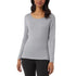 32 Degrees Women's Scoop-Neck Long-Sleeve Top Heather Sleet L