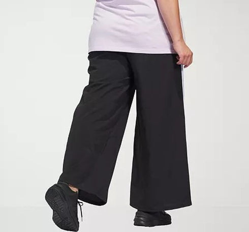adidas Plus Size 3-Stripe Trim Woven Track Pants Black 3X