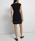 Theory Embroidered Shift Dress in Admiral Crepe Black Size 6