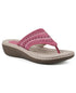 Cliffs by White Mountain Women's Comate Thong Sandal Fuchsia 9.5W