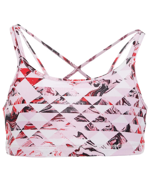 Ideology Big Girls Plus-Size Geo-Print Strappy Sports Bra 16 Plus