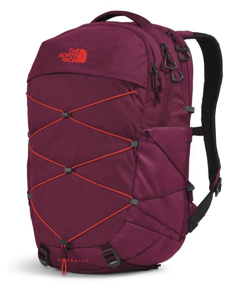 The North Face Women's Borealis Backpack Boysenberry Light Heather Fiery Red