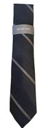 Michael Kors Men's Classic Design Spaced-Out Stripe Tie - Med Beige Gray