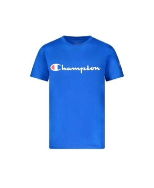 CHAMPION Little Boys Short Sleeve Signature T-shirt Blue Size 4