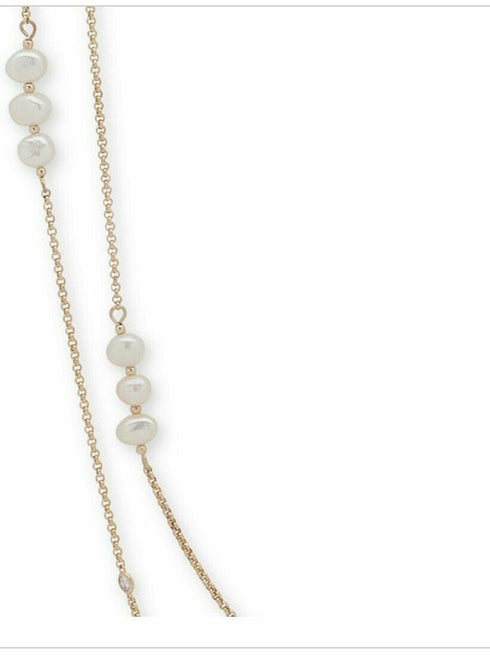 Lauren Ralph Lauren Gold Double Strand Faux Pearl 42” Necklace