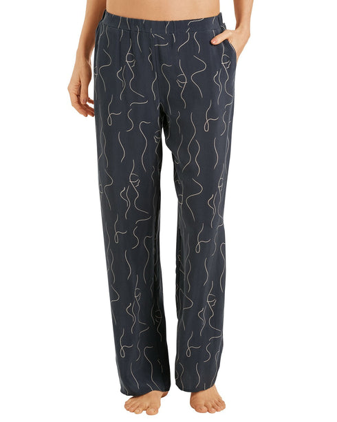 Lillie Printed Lounge & Sleep Pants Black Size Medium MSRP $198