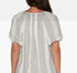 Liverpool Los Angeles Puff Sleeve Shirred Woven Top Vintage White Black Size XS