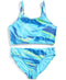 ID Ideology Toddler Girls Brushstroke Two Piece Swimsuit Butterfly Blue Size S