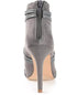 JOURNEE COLLECTION Womens Gray Strappy Samara Round Toe Stiletto Booties 8.5