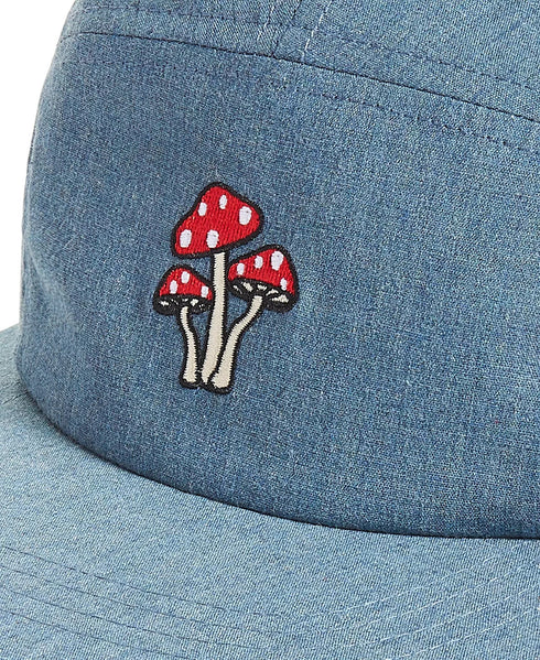 Sun + Stone Mens Mushroom Graphic Hat in Denim Blue-O/S