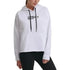 DKNY Women's Sport Logo Hooded Cotton Sweatshirt White Size Medium