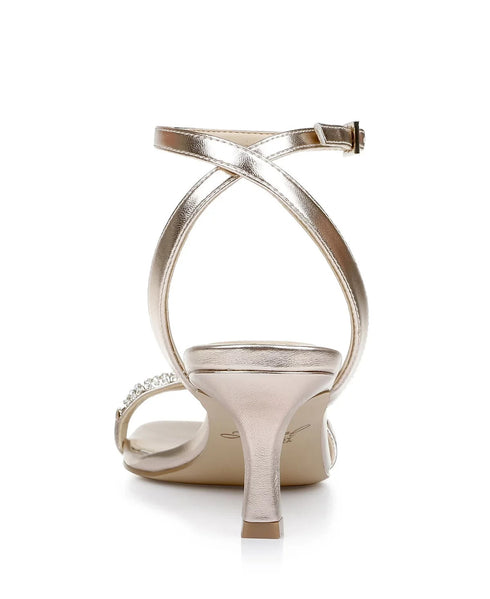 Jewel Badgley Mischka Womens Charisma Kitten Heel Evening Sandals Size 8M