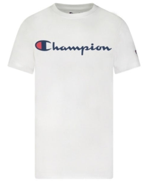 CHAMPION Little Boys Short Sleeve Signature T-shirt White Size 5