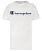 CHAMPION Little Boys Short Sleeve Signature T-shirt White Size 5