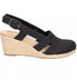 Easy Street Womens Wedge Sandals Stargaze Slingback Espadrille Black 11M