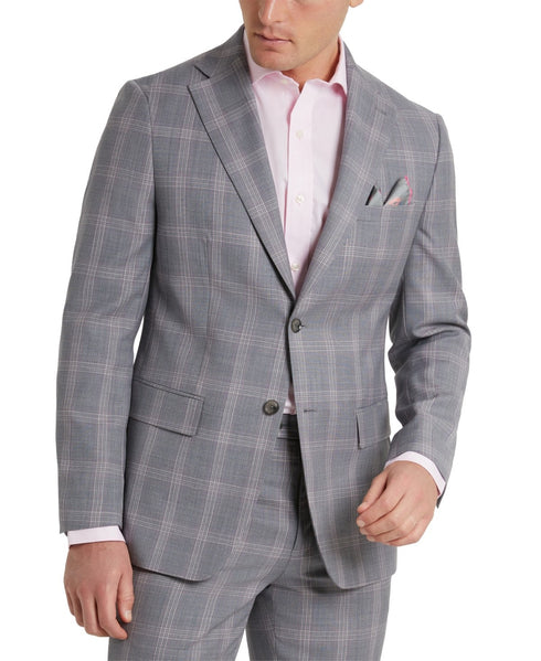 Tallia Men's Slim-Fit Wool Suit Separate Jacket Cream Brown Size 44S
