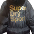 Superdry Mens Gold Puffer Coat Black Size XL
