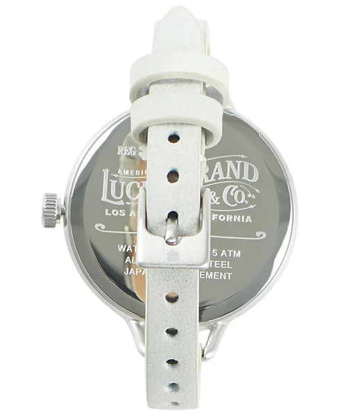 Lucky Brand Women's Indio White Leather Strap Watch 36mm